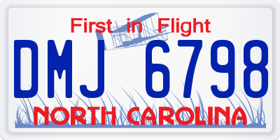 NC license plate DMJ6798