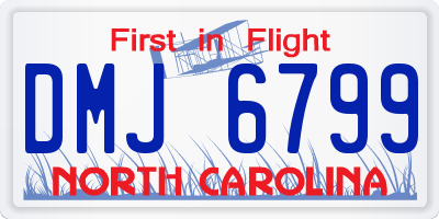 NC license plate DMJ6799
