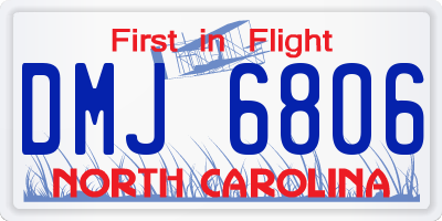 NC license plate DMJ6806