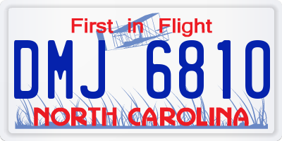 NC license plate DMJ6810