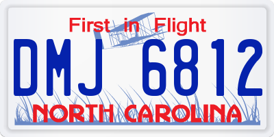 NC license plate DMJ6812