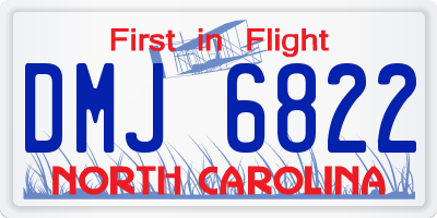 NC license plate DMJ6822