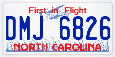 NC license plate DMJ6826