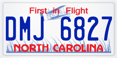 NC license plate DMJ6827
