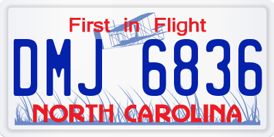 NC license plate DMJ6836