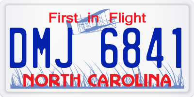 NC license plate DMJ6841