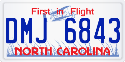 NC license plate DMJ6843