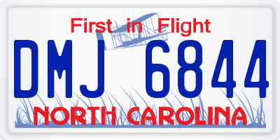 NC license plate DMJ6844