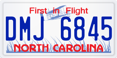 NC license plate DMJ6845