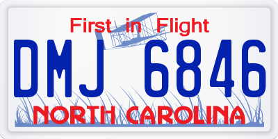 NC license plate DMJ6846