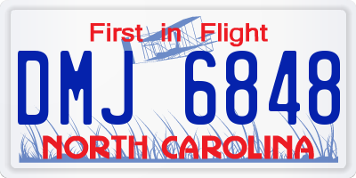 NC license plate DMJ6848