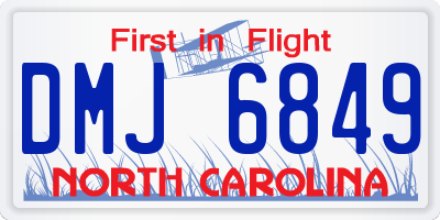NC license plate DMJ6849