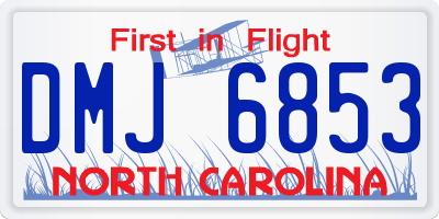 NC license plate DMJ6853