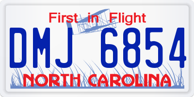 NC license plate DMJ6854