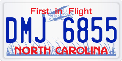 NC license plate DMJ6855