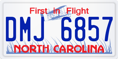 NC license plate DMJ6857