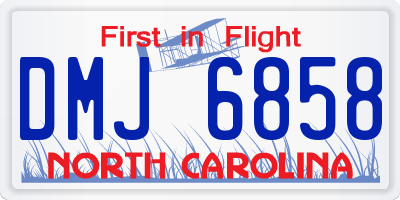 NC license plate DMJ6858