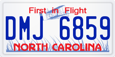 NC license plate DMJ6859