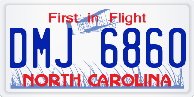 NC license plate DMJ6860