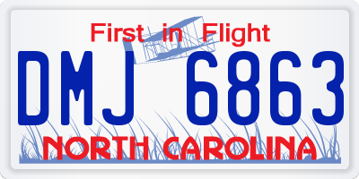 NC license plate DMJ6863
