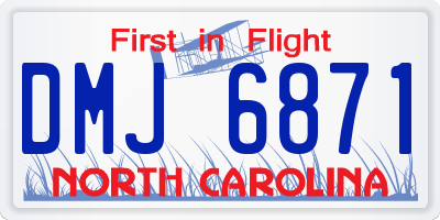 NC license plate DMJ6871