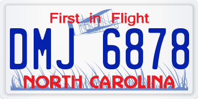 NC license plate DMJ6878