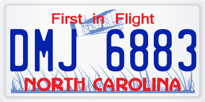 NC license plate DMJ6883