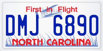 NC license plate DMJ6890
