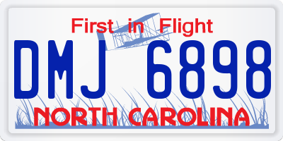 NC license plate DMJ6898