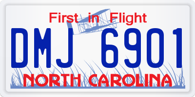 NC license plate DMJ6901