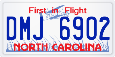 NC license plate DMJ6902