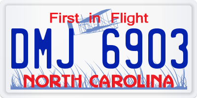 NC license plate DMJ6903