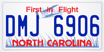 NC license plate DMJ6906