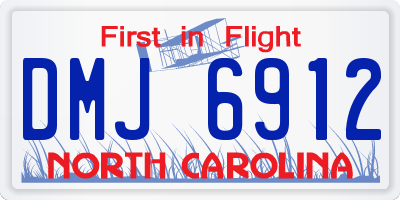 NC license plate DMJ6912
