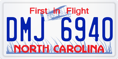 NC license plate DMJ6940