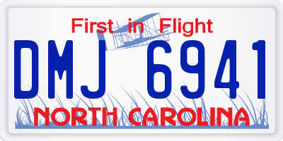 NC license plate DMJ6941