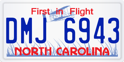 NC license plate DMJ6943