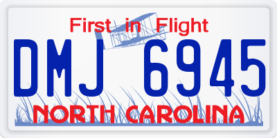 NC license plate DMJ6945