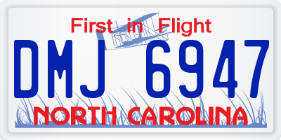 NC license plate DMJ6947