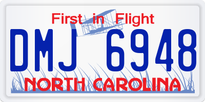 NC license plate DMJ6948