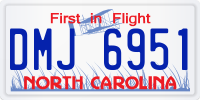 NC license plate DMJ6951