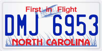 NC license plate DMJ6953