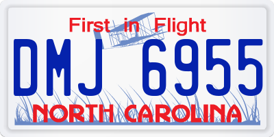 NC license plate DMJ6955
