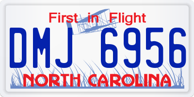 NC license plate DMJ6956