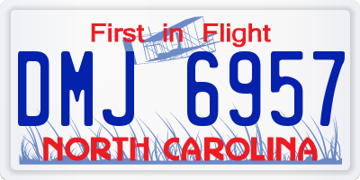 NC license plate DMJ6957