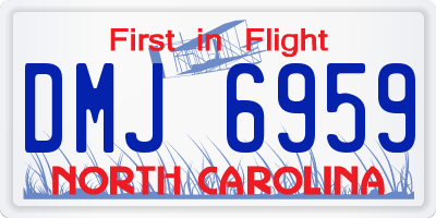 NC license plate DMJ6959