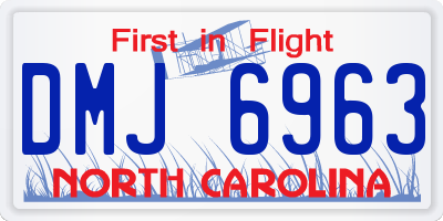 NC license plate DMJ6963
