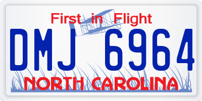 NC license plate DMJ6964