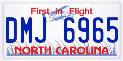 NC license plate DMJ6965