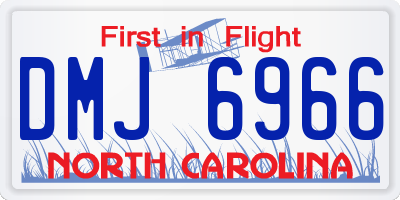 NC license plate DMJ6966